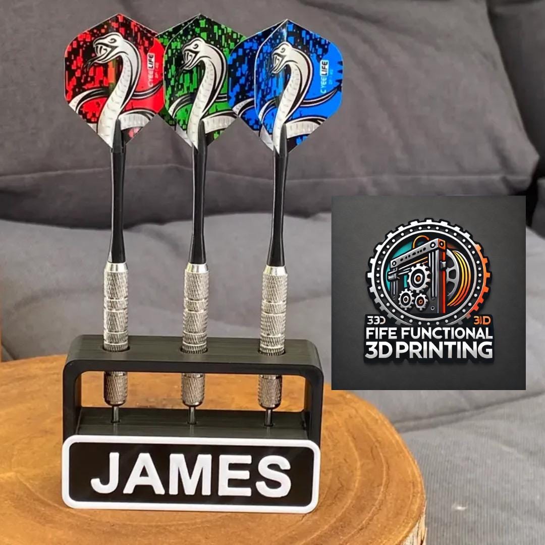 3 Dart Holder Custom Stand Mount Personalised With Your Name